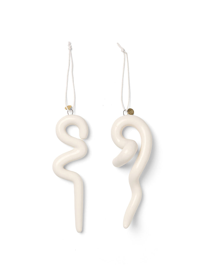 Ferm Living - Doodle Ornamente/Christbaumschmuck (2er Set)