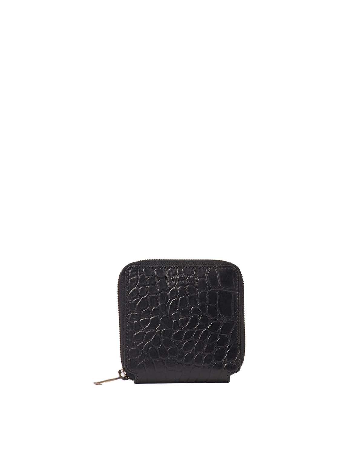 Sonny Square Wallet - Black Croco / Classic Leather / Small